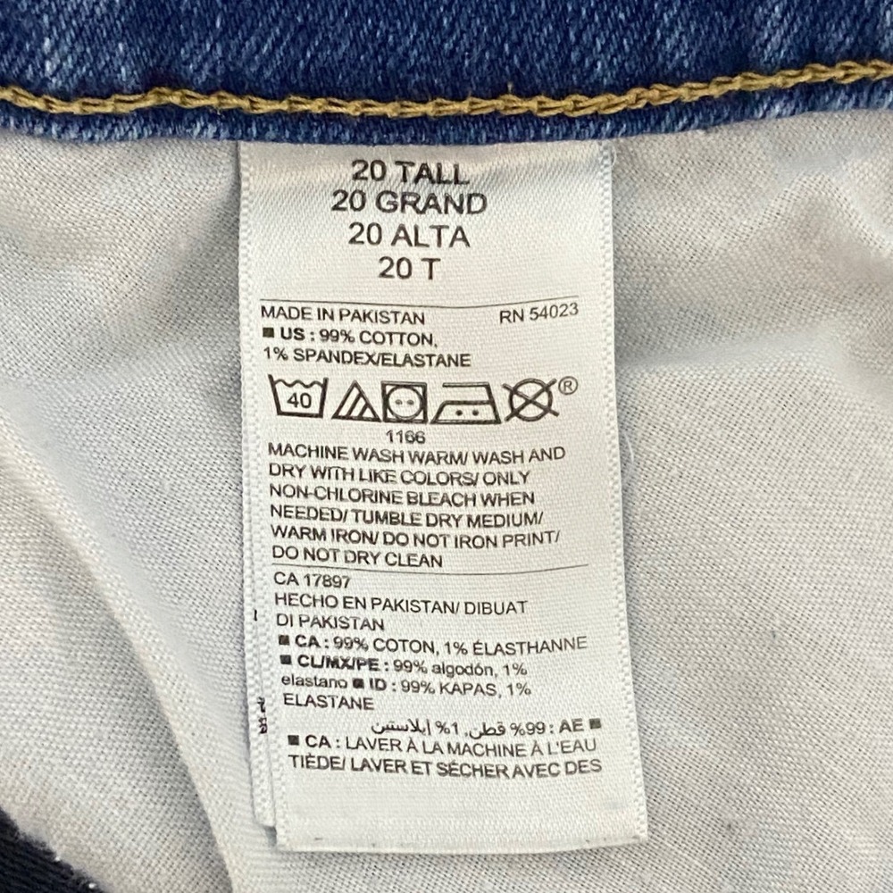 Old Navy High Rise Flare Ankle Jeans Medium Wash Raw‎ Hem 20 Tall Slim Pocket - Picture 5 of 11